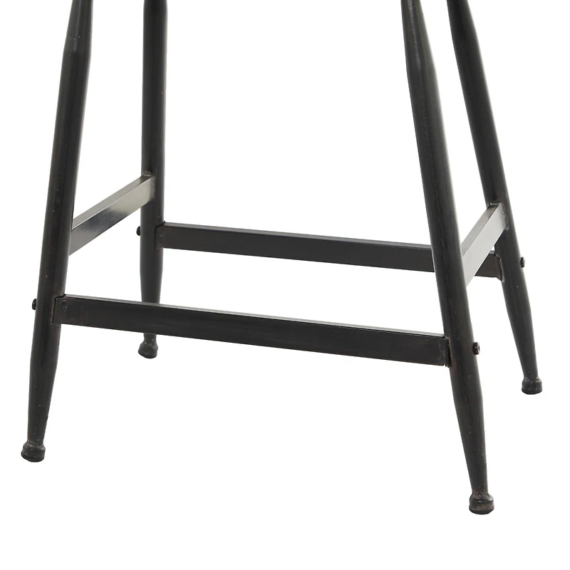 Black Metal Industrial Counter Stool 19" x 18" x 13"