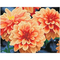 Diamond Dotz® Peach Dahlias Diamond Painting Artwork Kit