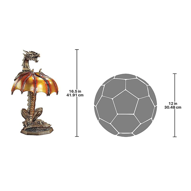 Design Toscano 16.5" Dragon Strike Illuminated Sculpture