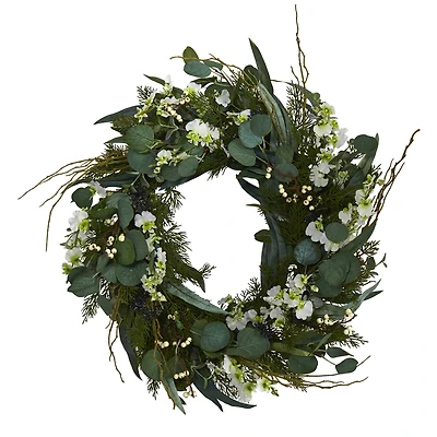 24'' Eucalyptus & Dancing Lady Orchid Wreath