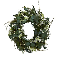 24'' Eucalyptus & Dancing Lady Orchid Wreath