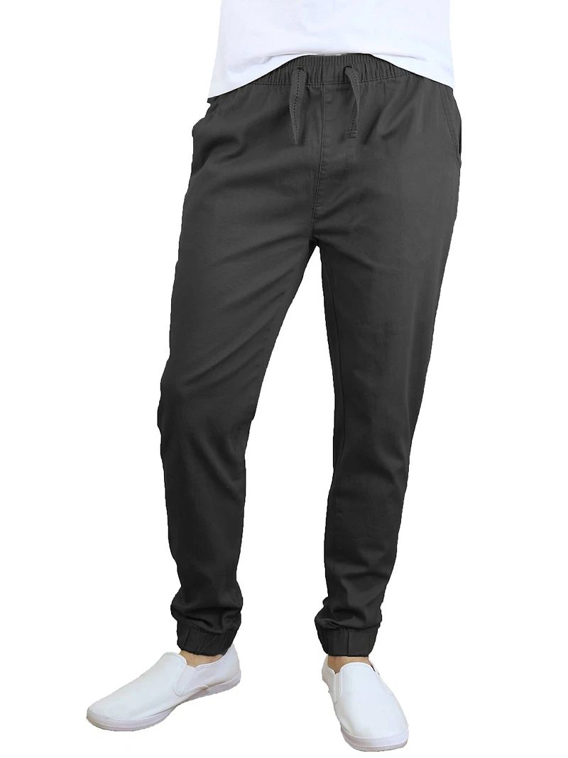 Galaxy By Harvic Slim Fit Basic Stretch Twill Men's Joggers