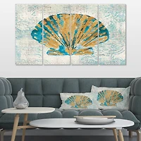 Designart - Coastal Pastel seashells I