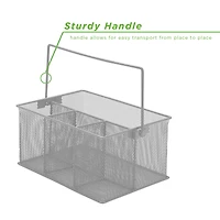 Mind Reader Metal Mesh Storage Basket with Handle