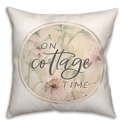 On Cottage Time Throw Pillow