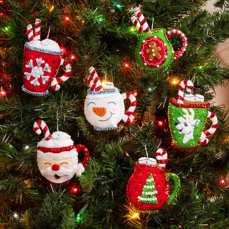 Bucilla® Cozy Christmas Felt Ornament Kit