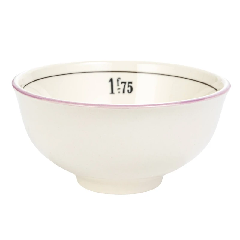 Hello Honey® 4.75" Factorial Numbers Design Stoneware Bowl Set