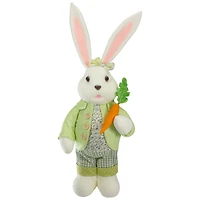 20" White & Green Standing Rabbit Easter Figure