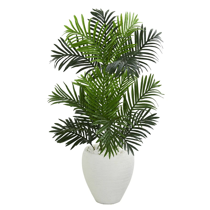 3.5ft. Artificial Paradise Palm Tree in White Planter
