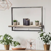 White Rustic Hanging One Shelf Rack