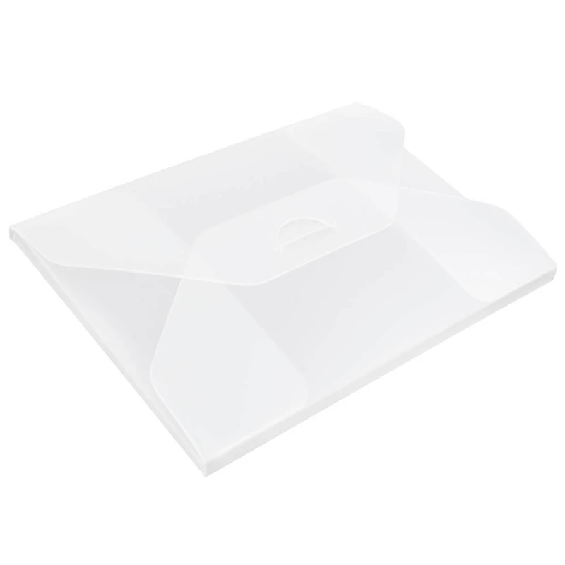 JAM Paper 5.5" x 7.5" Clear Frost Tuck Flap Closure Plastic Envelope