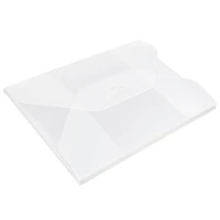 JAM Paper 5.5" x 7.5" Clear Frost Tuck Flap Closure Plastic Envelope