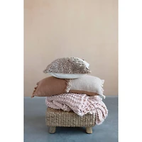 Hello Honey® Cream Cotton Jacquard Pillow