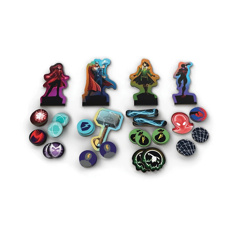Marvel Dice Throne 4-Hero Box: Scarlet Witch, Thor, Loki, Spider-Man