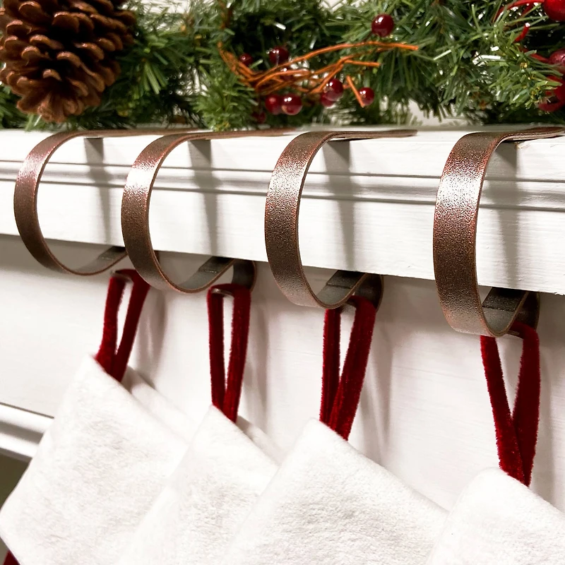 Original MantleClip® Weathered Oil-Rubbed Bronze Stocking Holders, 4ct.