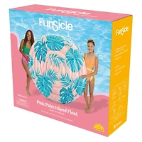 Funsicle 65" Round Pink & Blue Palm Island Float Round Inflatable Pool & Water Lounge