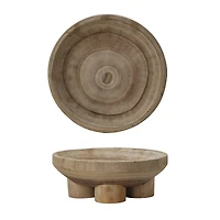 Hello Honey® 11.5" Natural Elegance Paulownia Wood Bowl