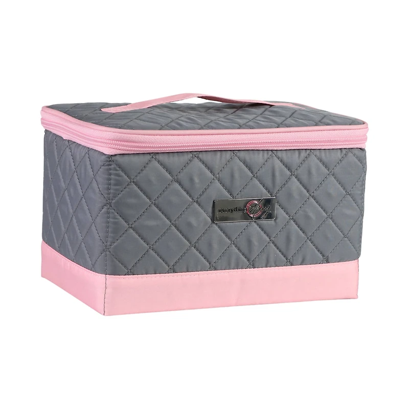 Everything Mary Pink & Gray Collapsible Sewing Kit Organizer Box