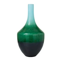 The Novogratz Green Glass Modern Vase, 22" x 12" x 12"