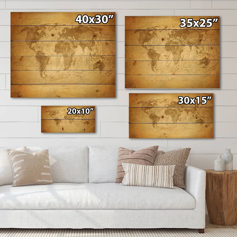 Designart - Ancient Map of The World X