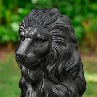 Glitzhome® 27.75" MGO Guardian Sitting Lion Garden Statue