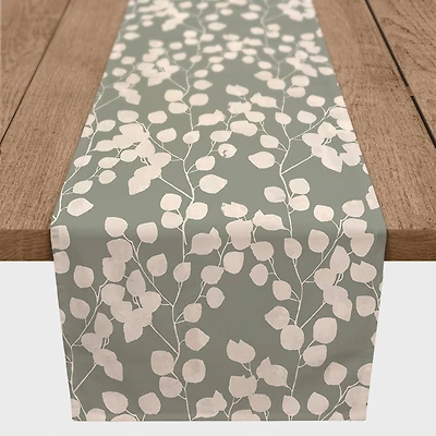 Sage Eucalyptus Cotton Twill Table Runner