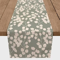 Sage Eucalyptus Cotton Twill Table Runner