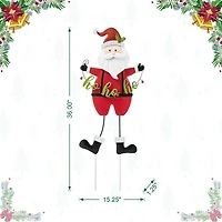 Glitzhome® 36" Metal Santa HOHOHO Yard Stake