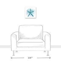 Blue Starfish 12" x 12" Canvas Wall Art