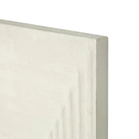 18.3" x 18.3" Cream Metal Geometric Layered Square Cube Wall Décor with Sandstone Texture Set