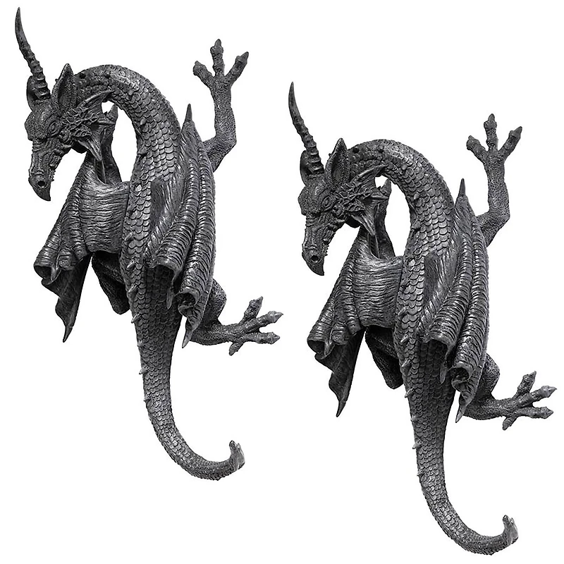 Design Toscano Horned Dragon of Devonshire Wall Sculptures, 2ct.