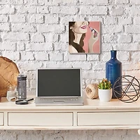 Stupell Industries Fashion Designer Lips Smile Pink Painting, 12" x 12"