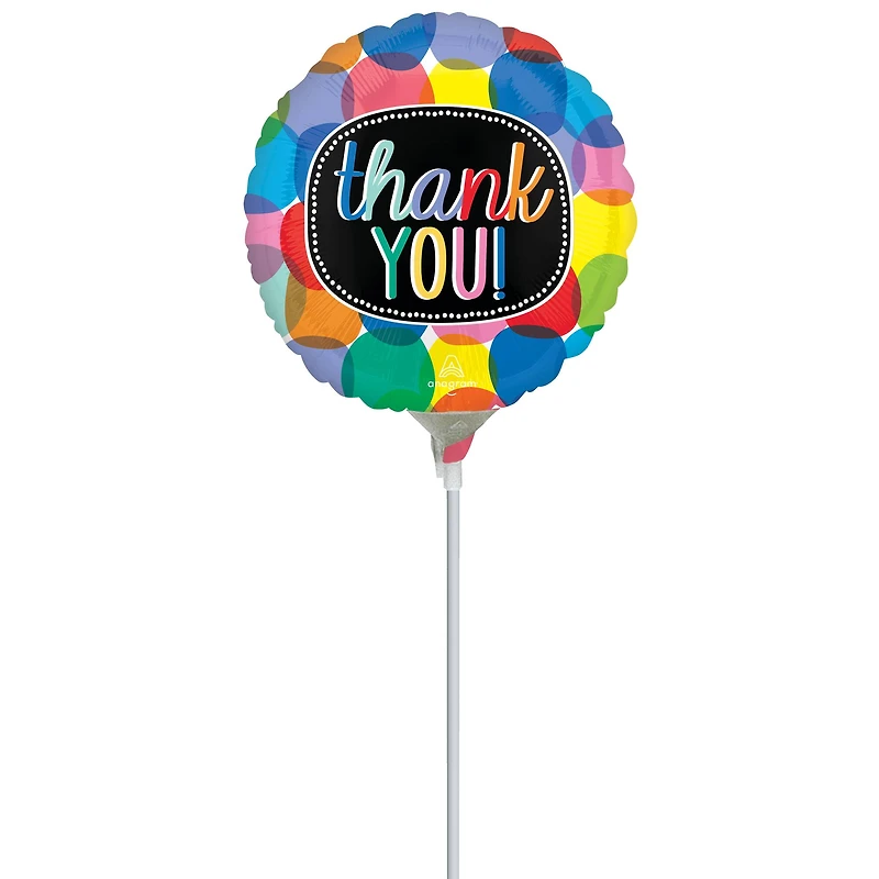 9" Bubbly Thank You Foil Balloon