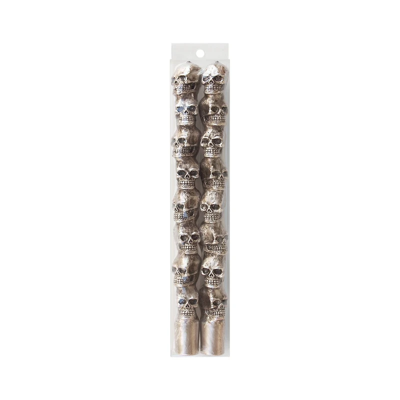 10" Gold Skull Bleeding Unscented Taper Candles, 2ct. by Ashland®