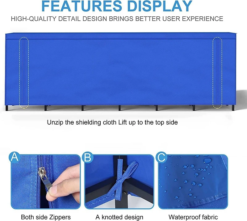 NEX™ Outdoor Firewood Rack with Blue Cover Combo Set