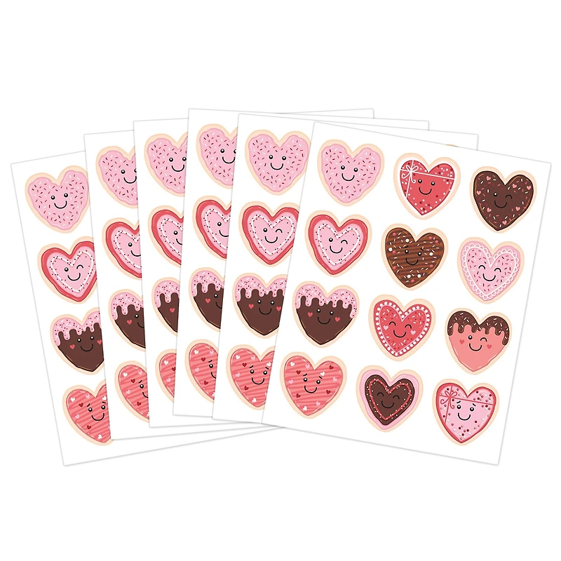 Teacher Created Resources® Frosted Heart Cookies Stickers, 72 Per Pack, 12 Packs total of 864