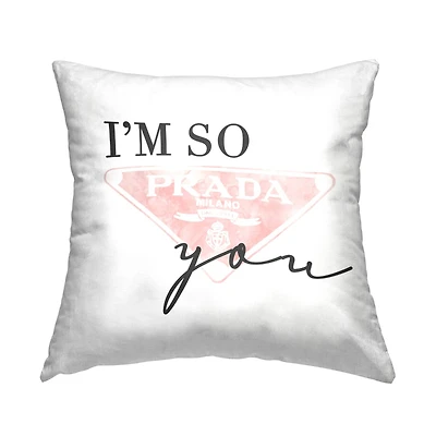 Stupell Industries Proud Of You Glam Brand Humor Quote Throw Pillow, 18" x 18"