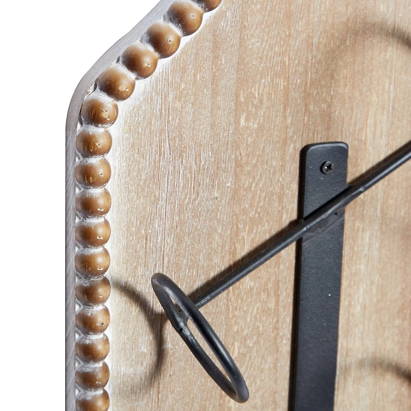 32" Brown Wood Farmhouse Wine Holder