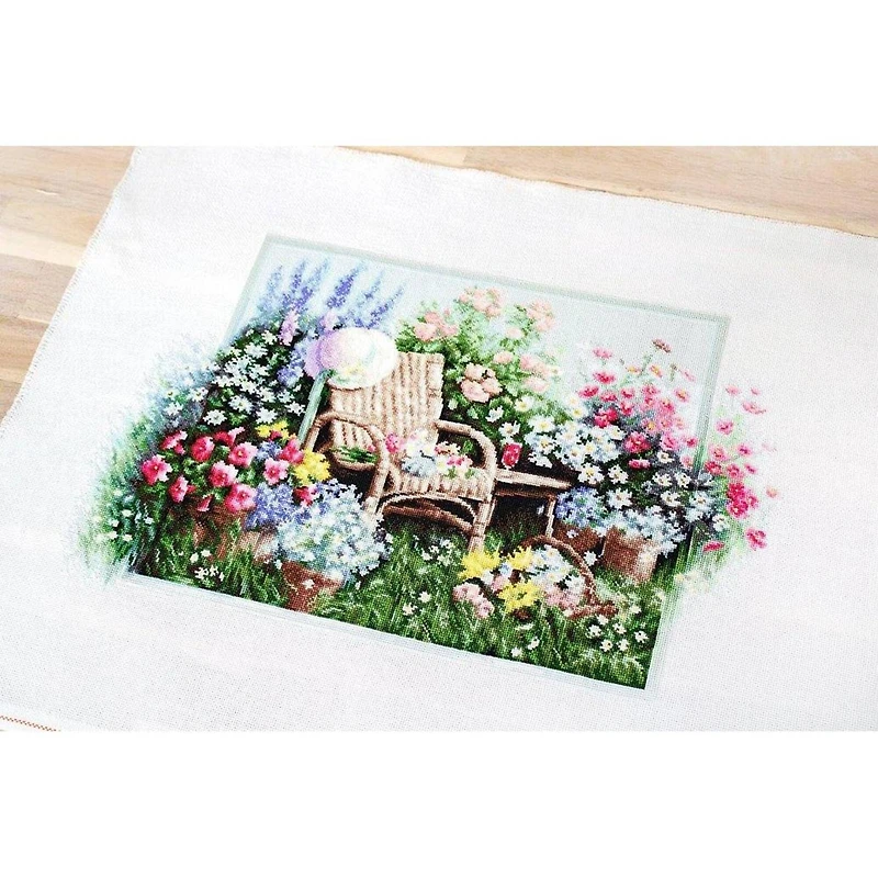 Luca-s Blooming Garden Counted Cross Stitch Kit
