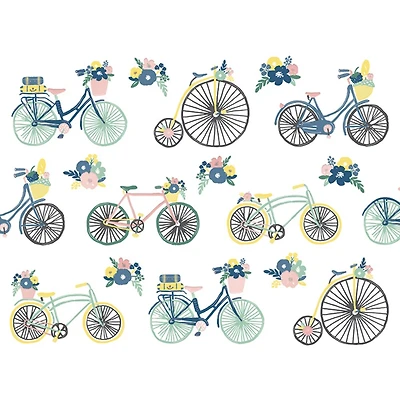 JAM Paper 3.87" x 5" Bicycle Collage Blank Note Cards & Envelopes, 20ct.