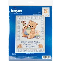 Janlynn® Bear Birth Sampler Counted Cross Stitch Kit