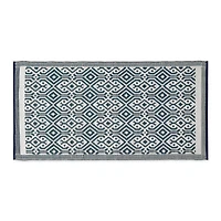 Blue Morrocan Outdoor Floor Runner 3ft. x 6ft.