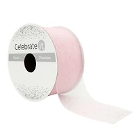 1.5" x 3yd. Sheer Glitter Ribbon by Celebrate It®