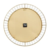 White Metal Contemporary Wall Clock, 24" x 24" x 2"