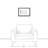 My Favorite Thing about Everyday 12" x 18" Black Framed Canvas