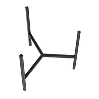 Hello Honey® 8" White Stoneware Flower Pot with Black Metal Stand