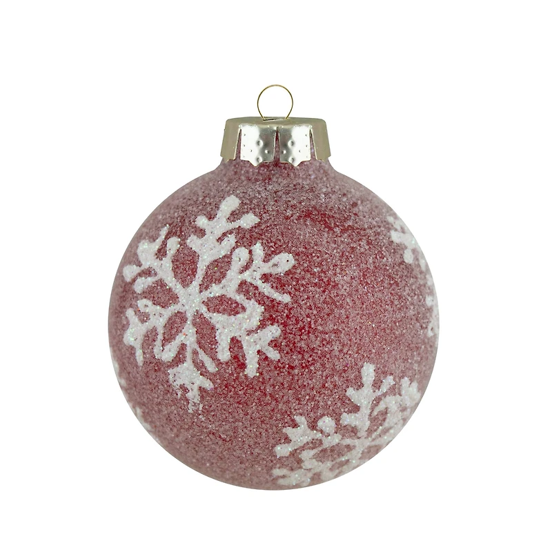12ct. 2" Red Glass Ball Ornaments