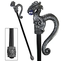 Design Toscano The Dragonsthorne Collection: Rampant Rogue Dragon Walking Stick