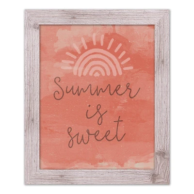 Summer is Sweet Western White Framed Print