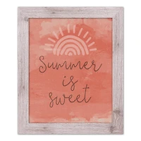 Summer is Sweet Western White Framed Print